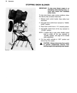 Alternative view of John Deere 826, 832 Snow Blower Operator's Manual (OMM82539)