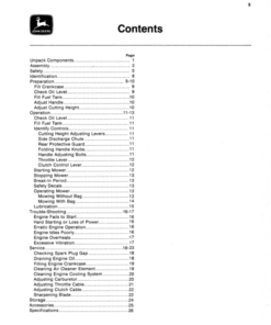Alternative view of John Deere 21SP Walk Behind Rotary Mower Operator's Manual (OMM82851)