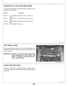 Alternative view of John Deere 400 Hydrostatic Tractor (095001-) Operator's Manual (OMM82880)