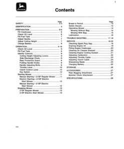 Alternative view of John Deere 21SP Walk-Behind Rotary Mower Operator's Manual (OMM83232)