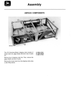 Alternative view of John Deere 272 Grooming Rotary Mower (450001-) Operator's Manual (OMM83560)