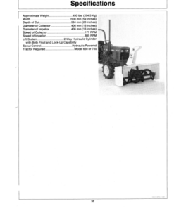 Alternative view of John Deere 359 Snow Blower Operator's Manual (OMM84554)
