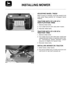 Alternative view of John Deere 46-Inch Mid-Mount Rotary Mower (-537000) Operator's Manual (OMM85403)