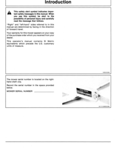 Alternative view of John Deere 38-Inch Tractor Mounted Mower Operator's Manual (OMM85521)