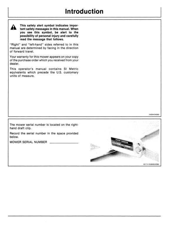 John Deere 38-Inch Tractor Mounted Mower Operator's Manual (OMM85521) - Image 2