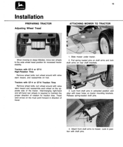 Alternative view of John Deere 39 Rotary Mower (190001-) Operator's Manual (OMM86121)
