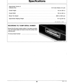 Alternative view of John Deere Material Collection System (Tilt Dump) Operator's Manual (OMM86741)