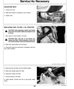 Alternative view of John Deere 108, 111, 112L, 116, 116H Lawn Tractors (315001-) Operator's Manual (OMM88424)