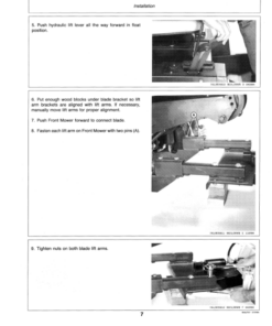Alternative view of John Deere 54-Inch Front Mount Blade Operator's Manual (OMM88667)