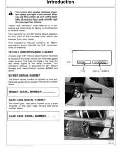 Alternative view of John Deere 261 Rotary Mower Operator's Manual (OMM88723)