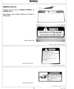 Alternative view of John Deere 272 Grooming Rotary Mower (525001-) Operator's Manual (OMM89615)