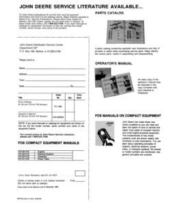 Alternative view of John Deere 50, 60 & 72-Inch Front Mount Mowers (537001-) Operator's Manual (OMM89628)