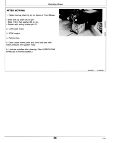 Alternative view of John Deere 76-Inch Rear Discharge Mower (100001-) Operator's Manual (OMM95193)