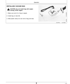 Alternative view of John Deere 2BV Vacuum Power Blower Operator's Manual (OMM95240)