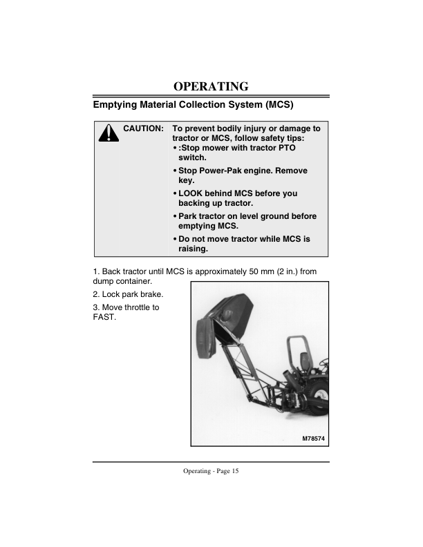 John Deere Hydraulic Dump Material Collection System (010001-) Operator's Manual (OMM95294) - Image 2
