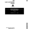 John Deere 322 Lawn & Garden Tractor Operator's Manual (OMM95296)