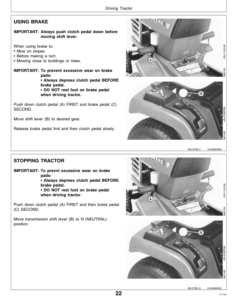 Alternative view of John Deere STX30, STX38 Lawn Tractors (Yellow Mower Deck) Operator's Manual (OMM95304)