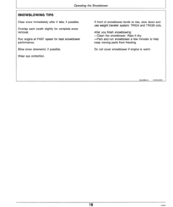 Alternative view of John Deere TRS24, TRS26, TRX24 & TRX26 Walk-Behind Snow Blowers Operator's Manual (OMM95308)
