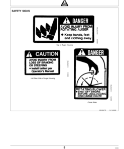 Alternative view of John Deere 47-Inch Snowblower (100001-) Operator's Manual (OMM95314)