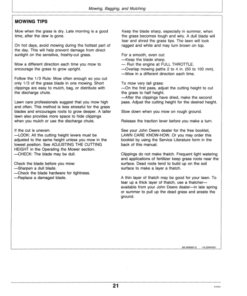 Alternative view of John Deere 12SB, 14PB, 14SB, 14SE Rotary Mowers (175001-) Operator's Manual (OMM95322)