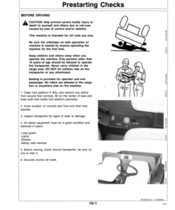 Alternative view of John Deere AMT 626 All Material Transporter Operator's Manual (OMM96681)