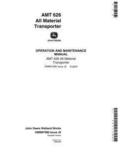 John Deere 626 Homologated All Material Transporter Operator's Manual (OMM97086)