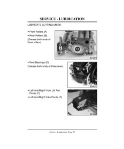 Alternative view of John Deere 2243 Gas Professional Greensmower Operator's Manual (OMMT1898)