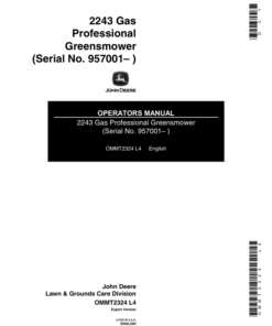 John Deere 2243 Gas Professional Greensmower Operator's Manual (OMMT2324)