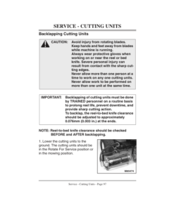 Alternative view of John Deere 3215A & 3235A Lightweight Fariway Mowers, Turf System I & II North America (030201- ) Operator's Manual (OMMT2777)