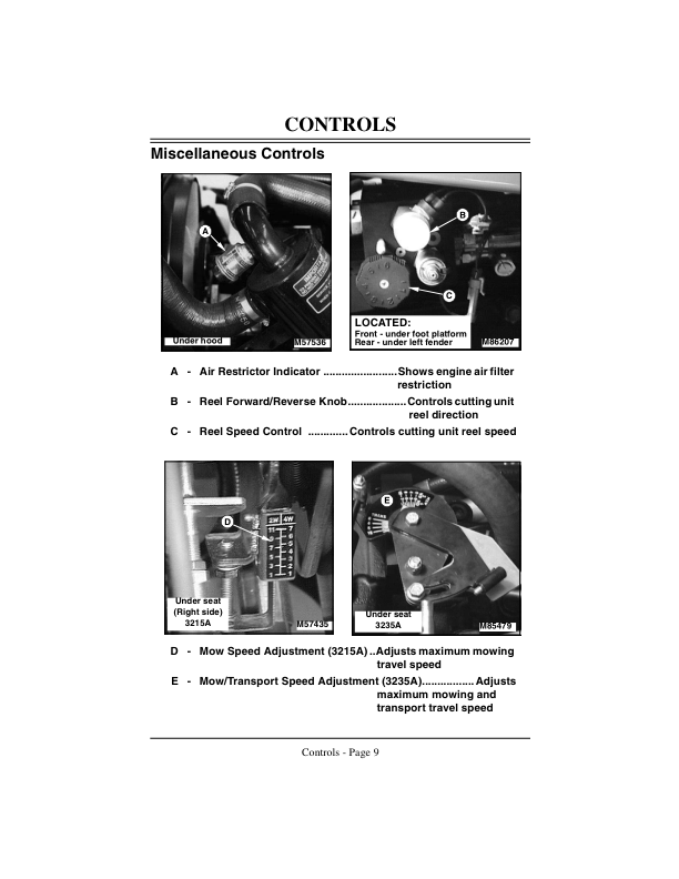 John Deere 3215A & 3235A Lightweight Fariway Mowers Turf System I & II Export Edition (030201- ) Operator's Manual (OMMT2834) - Image 3