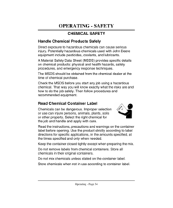 Alternative view of John Deere 200 Gallon Sprayer (010001-) Operator's Manual (OMMT4179)
