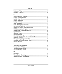 Alternative view of John Deere 1800 Utility Vehicle Operator's Manual (OMMT4664)