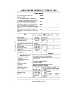 Alternative view of John Deere 1200A Bunker & Field Rake Vehicle Operator's Manual (OMMT4665)