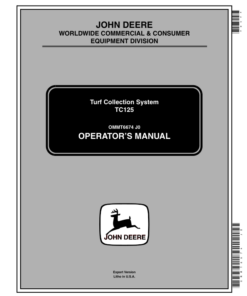 John Deere TC125 Turf Collection System Operator's Manual (OMMT6674)