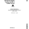 John Deere 640 Series Integral Toolbar, No. 6 Toolbar Carrier Operator's Manual (OMN159125)