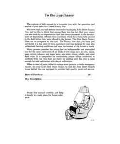 Alternative view of John Deere 12, 14 Series Rotary Hoes Operator's Manual (OMN159126)