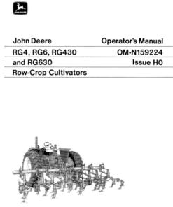 John Deere RG4, RG6, RG430, RG630 Row-Crop Cultivators Operator's Manual (OMN159224)