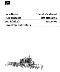 John Deere RG8, RG1230, RG1620 Row-Crop Cultivators Operator's Manual (OMN159245)