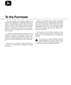 Alternative view of John Deere RG8, RG1230, RG1620 Row-Crop Cultivators Operator's Manual (OMN159245)