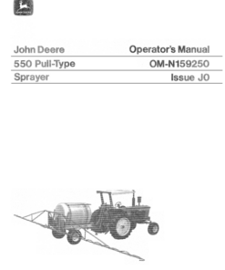 John Deere 550 Pull-Type Sprayer Operator's Manual (OMN159250)