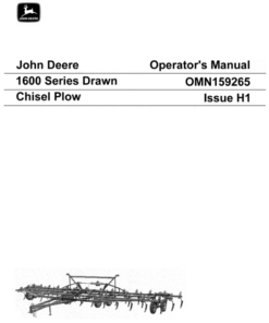 John Deere 1600 Chisel Plow, Drawn Operator's Manual (OMN159265)