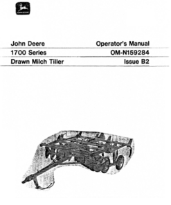John Deere 1700 Series Drawn Mulch Tiller Operator's Manual (OMN159284)