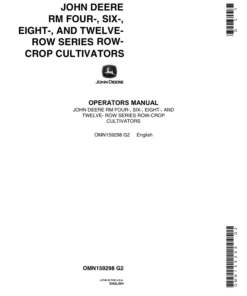 John Deere RM Series Row-Crop Cultivators Operator's Manual (OMN159298)