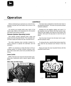 Alternative view of John Deere 100K Synchronous Thinner Operator's Manual (OMN159304)