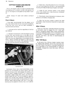 Alternative view of John Deere 699 Cotton Picker Operator's Manual (OMN159322)