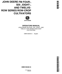 John Deere FM Series Row-Crop Cultivators Operator's Manual (OMN159346)