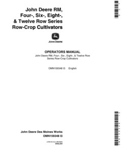 John Deere RM Series Row-Crop Cultivators Operator's Manual (OMN159348)
