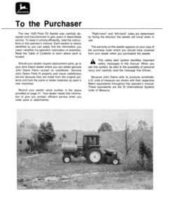 Alternative view of John Deere 1500 Seeder Operator's Manual (OMN159431)