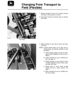 Alternative view of John Deere FM Row-Crop Cultivator Operator's Manual (OMN159456)