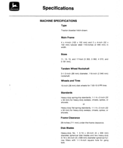 Alternative view of John Deere 1710A Drawn Mulch Tiller Operator's Manual (OMN159513)